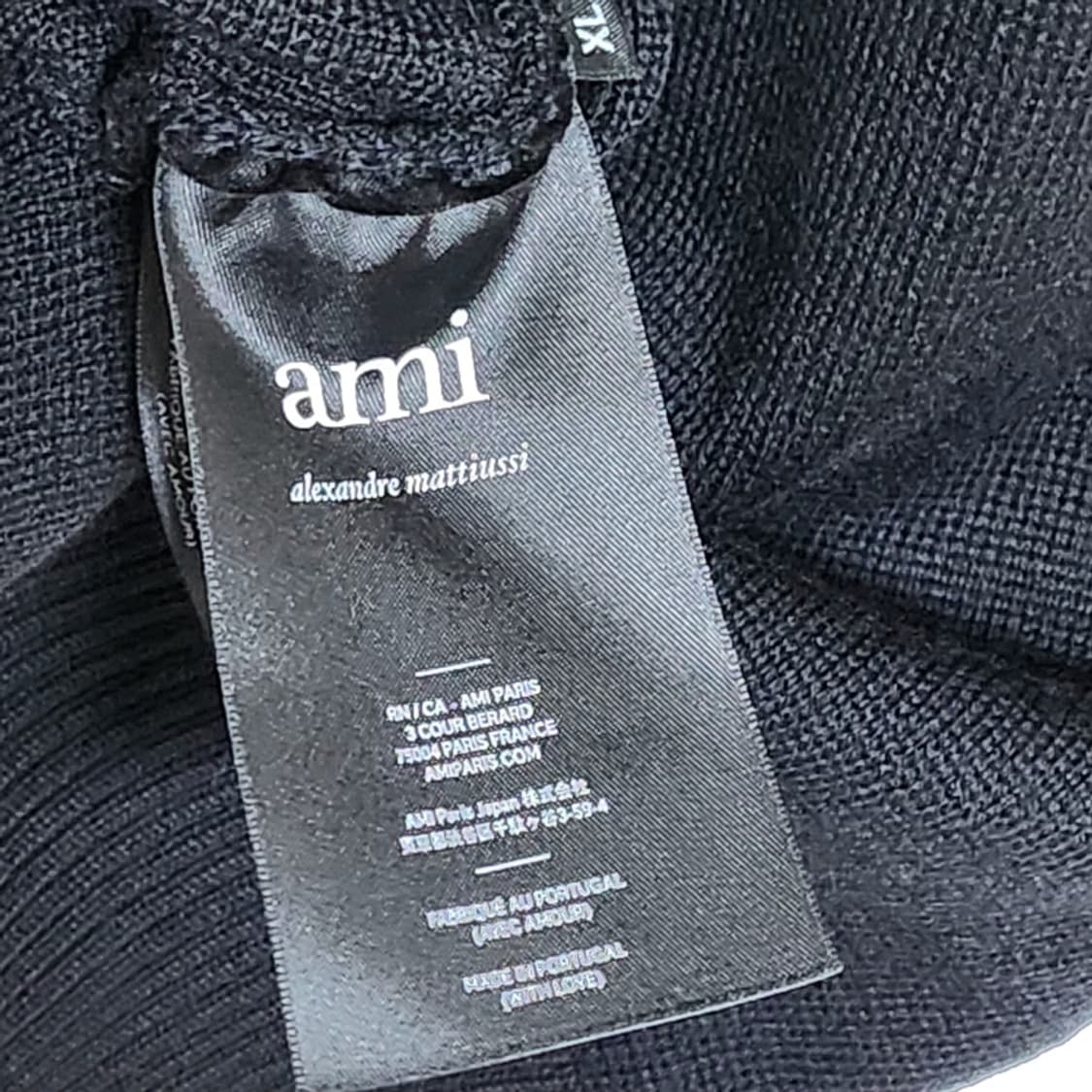 [XL] 아미 블랙 스몰 하트자수 가디건 A19K305 상품이미지8