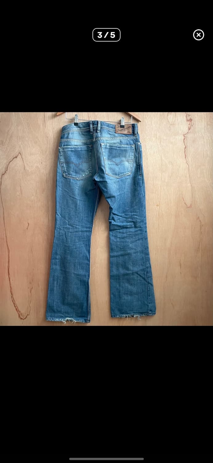 디젤 데미지 플레어 팬츠 상품이미지3