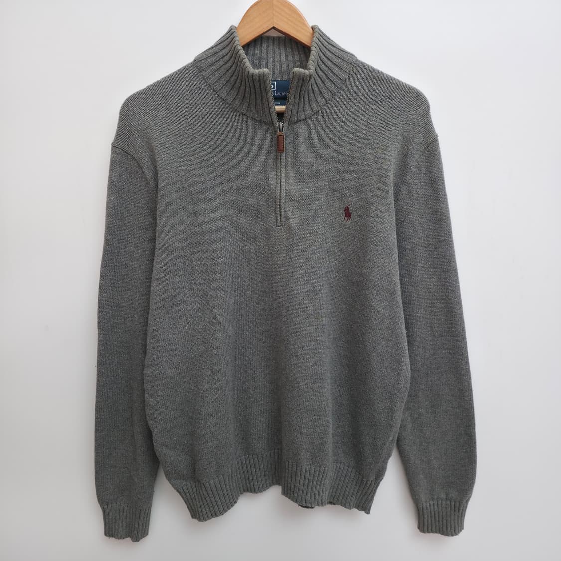 [M] 폴로 랄프로렌 쿼터집업 니트 그레이 상품이미지1