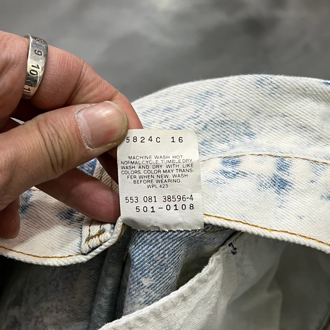  USA 리바이스 501 돌청 데님 팬츠 y14806 상품이미지8