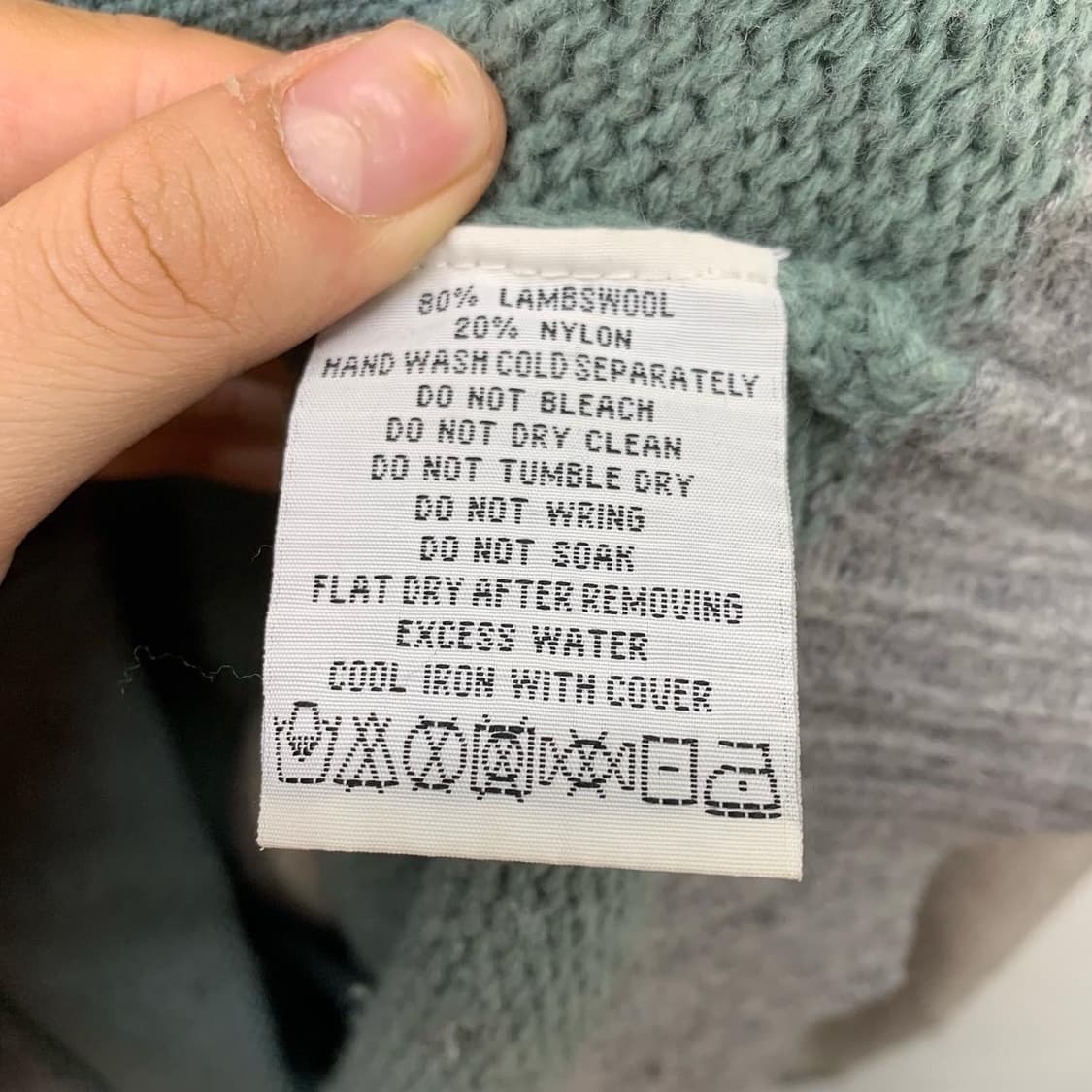 빈티지 워크 아트웤 와펜 폴로 집업 니트 상품이미지7