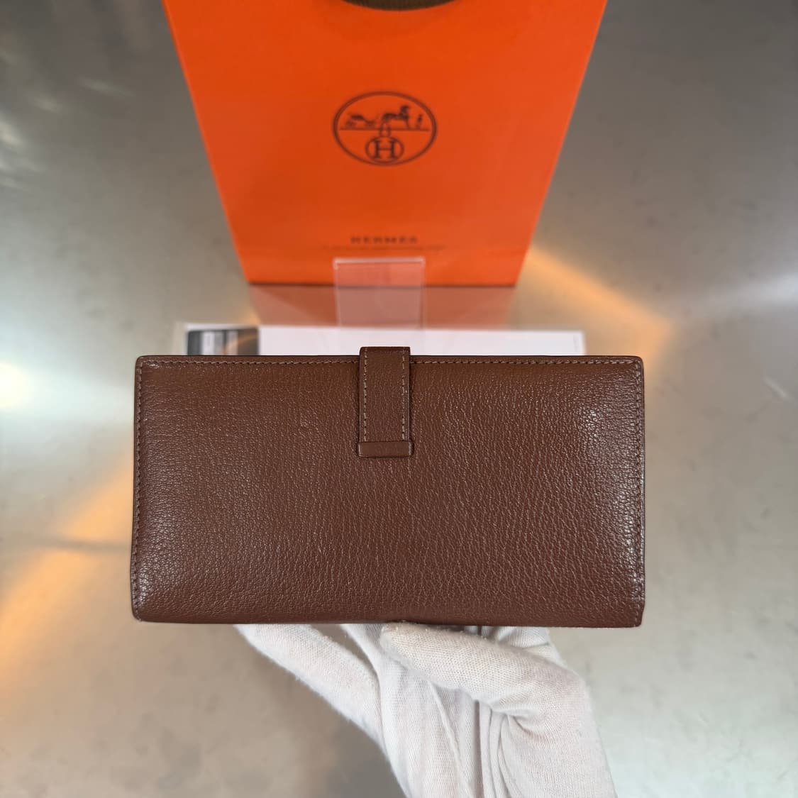 [리오브] 에르메스 베안 스위프트 금장 고트스킨 장지갑 상품이미지3