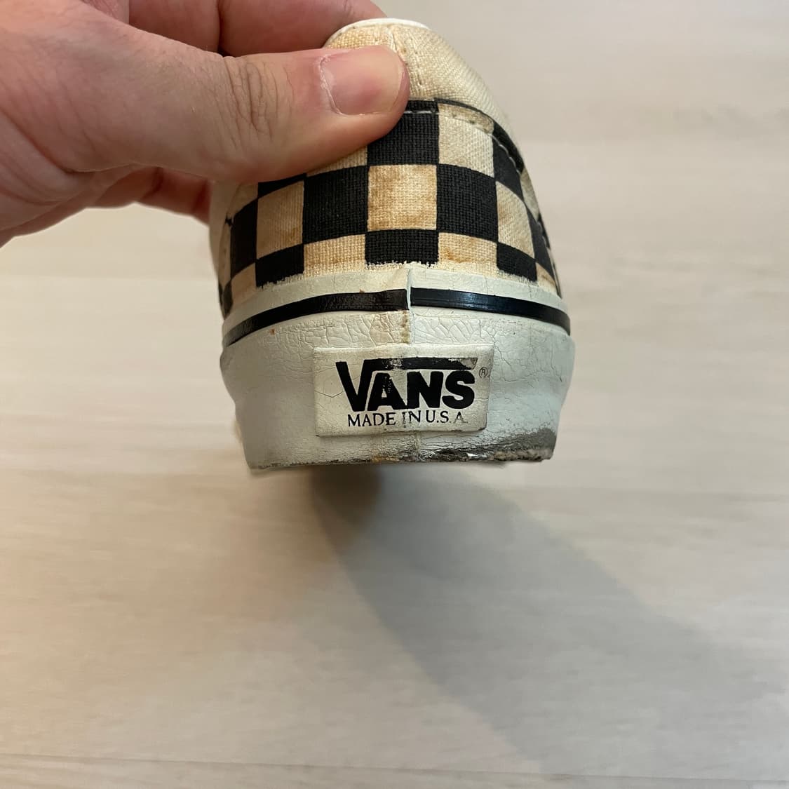 90s Vans 반스 체커보드 슬립온 데드스탁 상품이미지5
