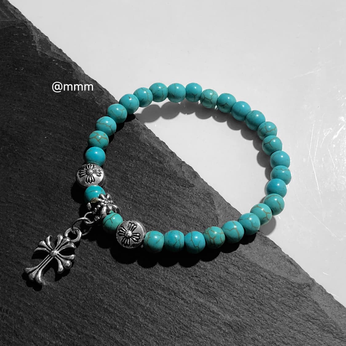 (Unisex) 크로스 터키석 팔찌2 상품이미지8
