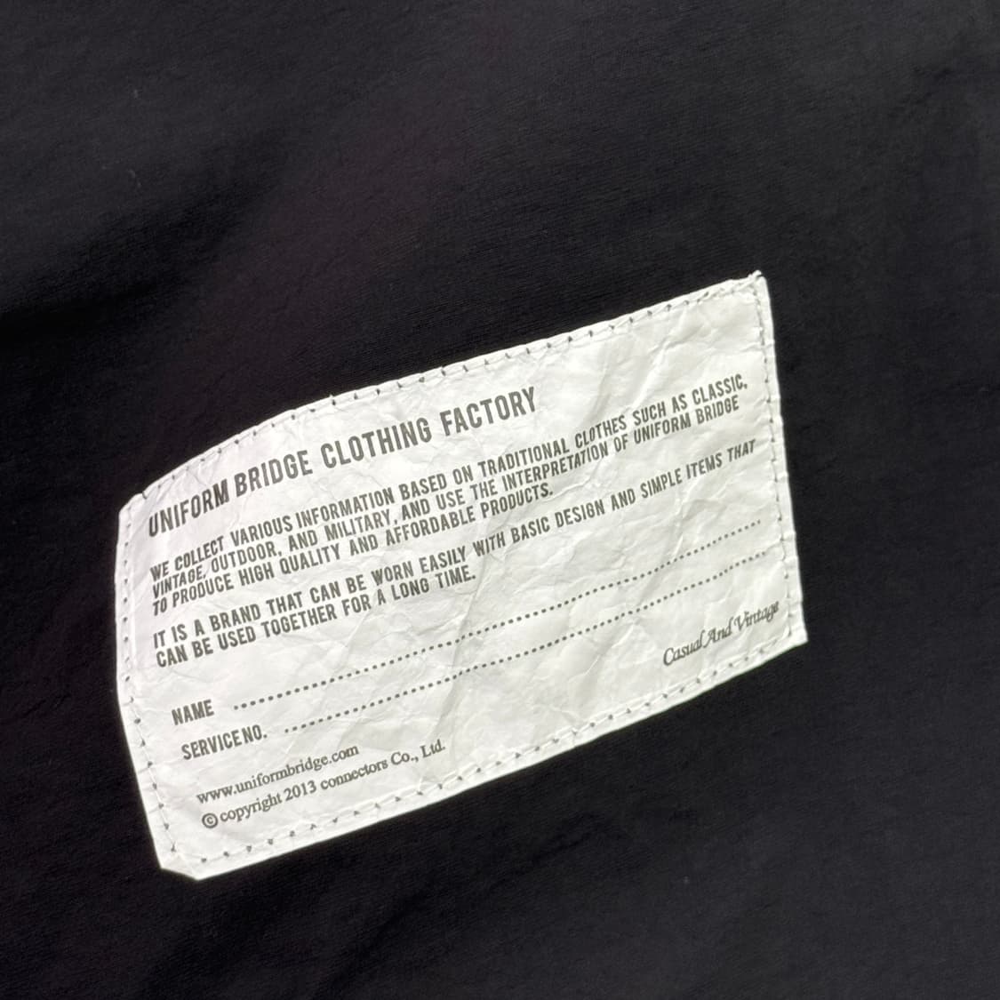 유니폼브릿지 나일론 블랙 밀리터리 자켓 XL 상품이미지6