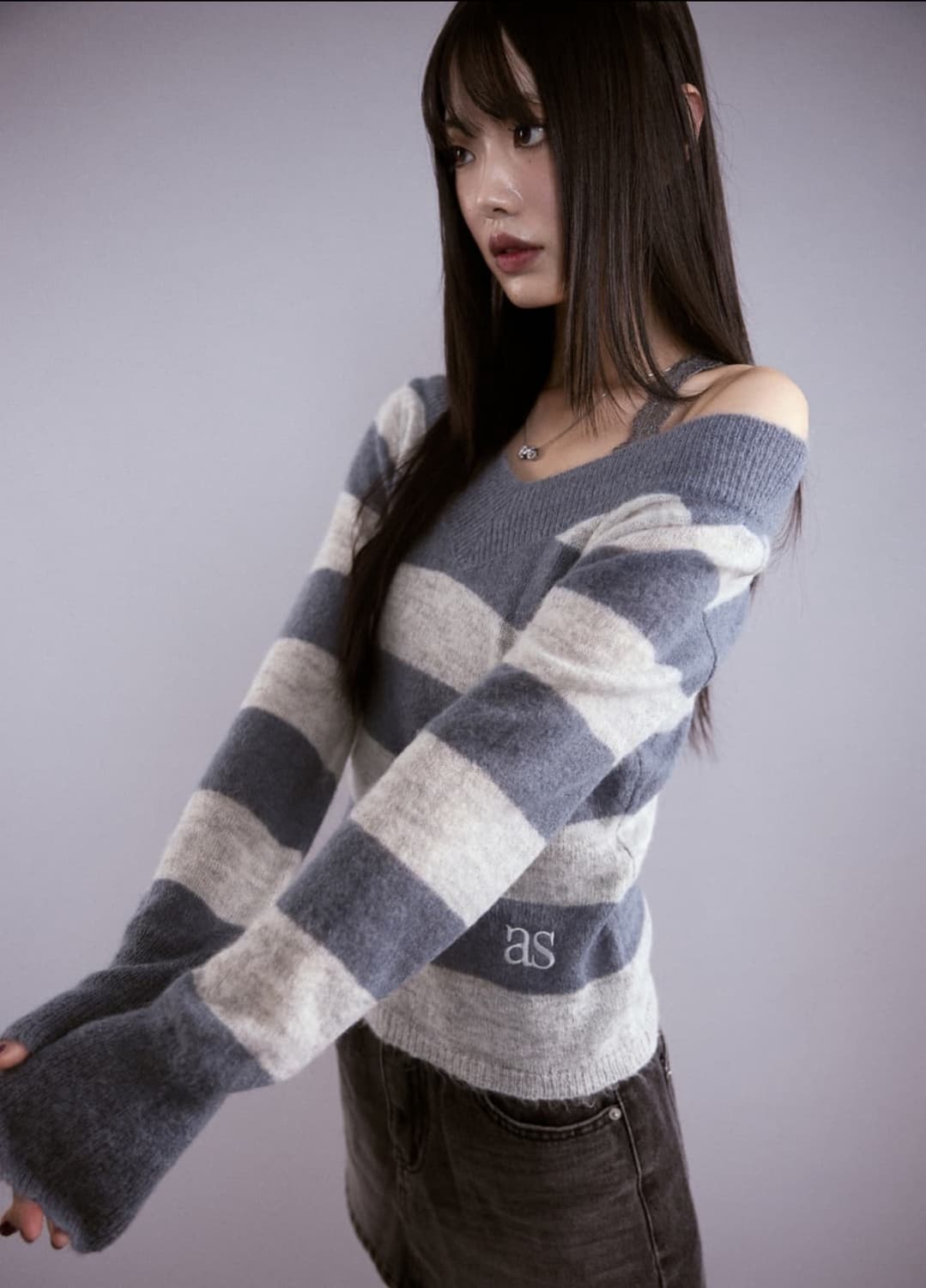 애즈온 포니니트 블루 상품이미지1