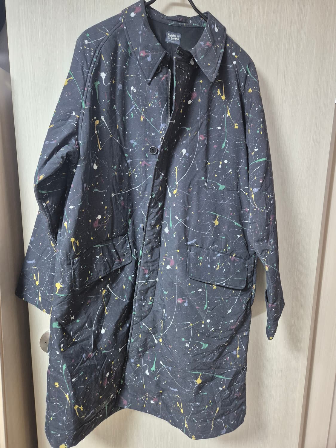 (정품) 네이버후드 X 올드조 프린팅 야상 롱코트 점퍼 18fw 협업 상품이미지1