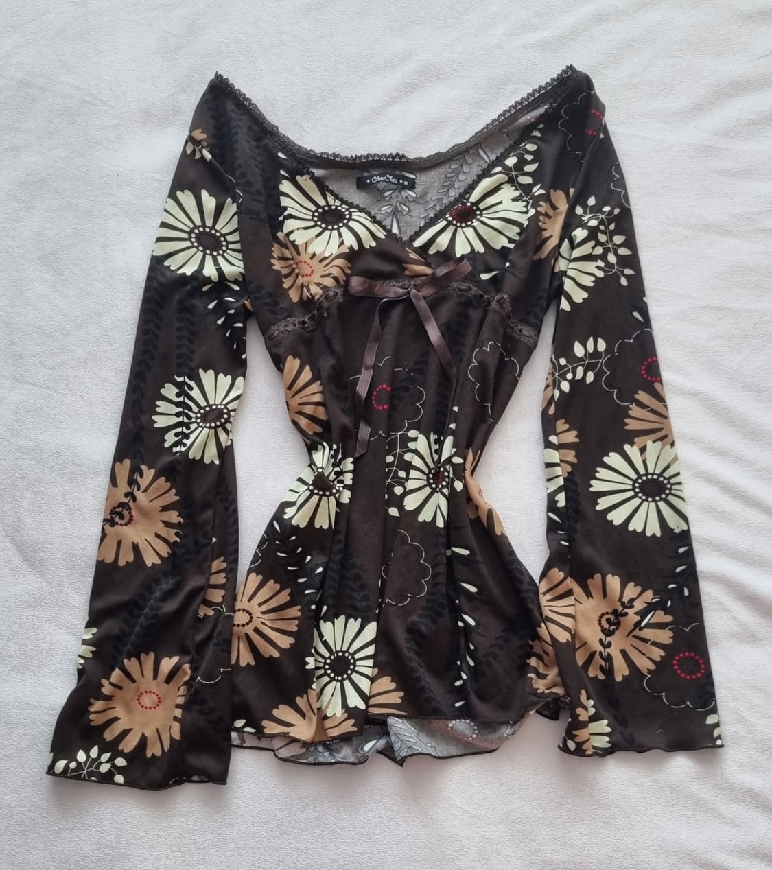 빈티지 오리엔탈 페어리 브라운 탑 상품이미지1