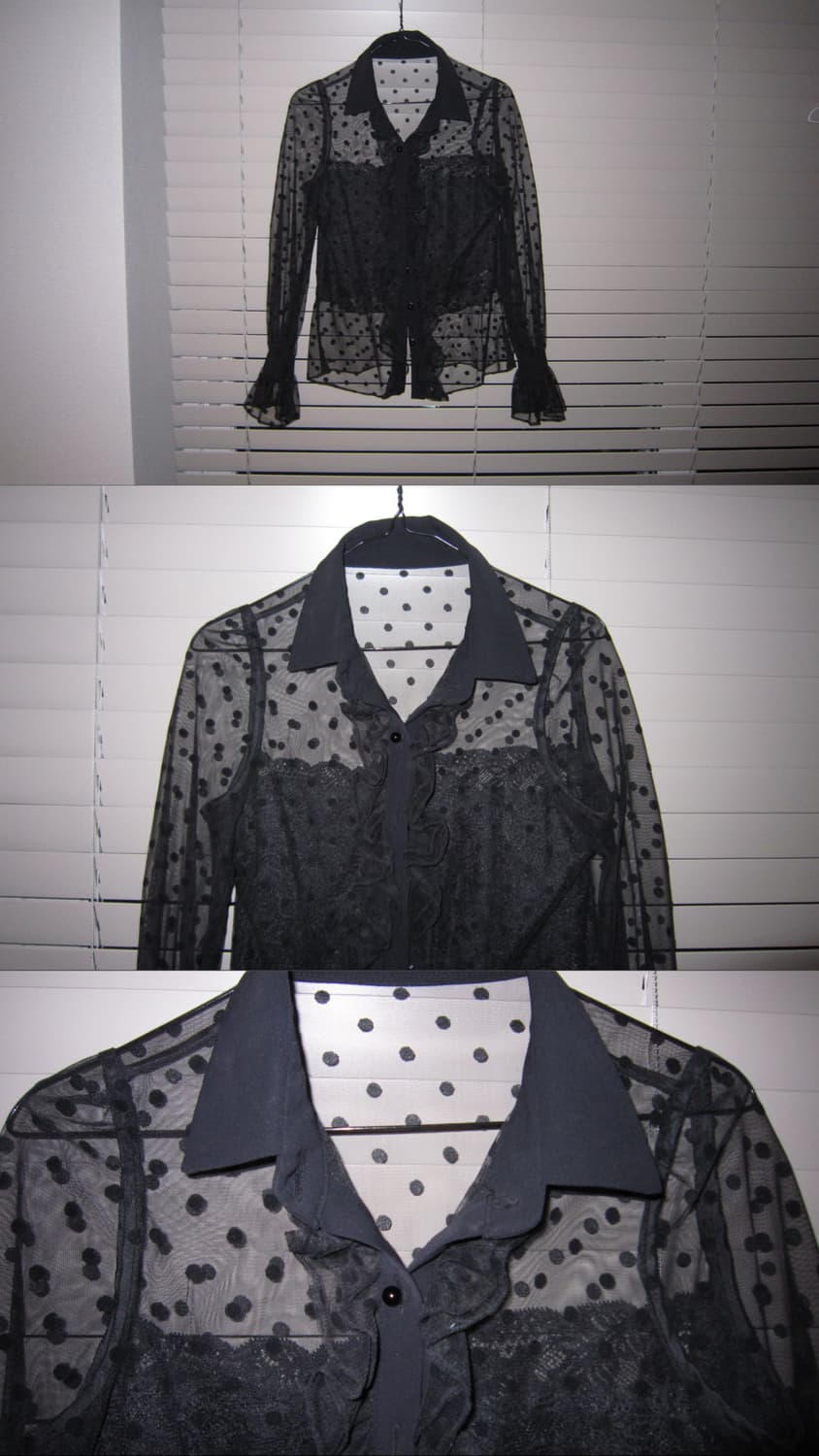 Dot seethrough blouse 상품이미지1