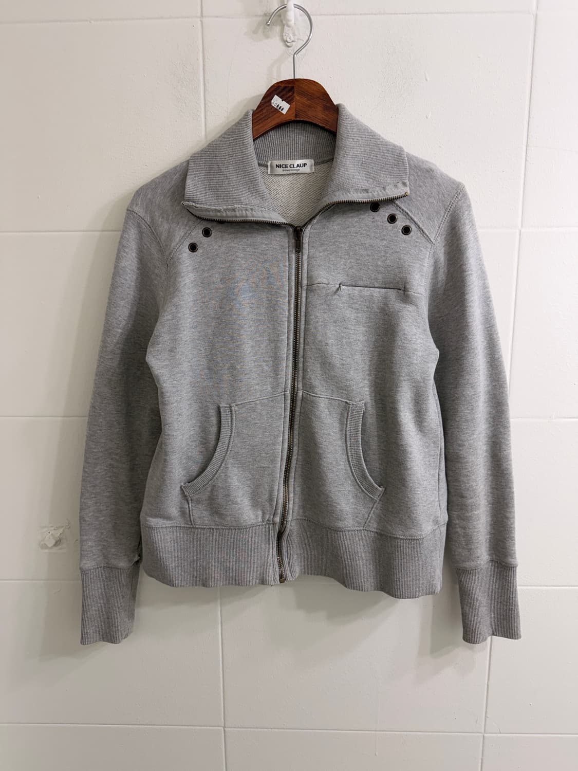 빈티지 무채색 핀터깔 무스탕 스트릿 코디 세트 상품이미지5