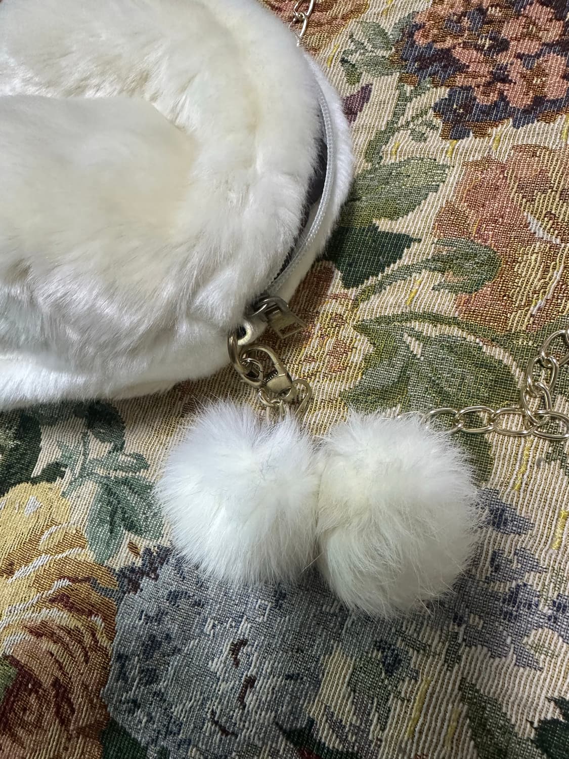 빈티지 갸루 폼폼 퍼가방 크로스백 상품이미지3