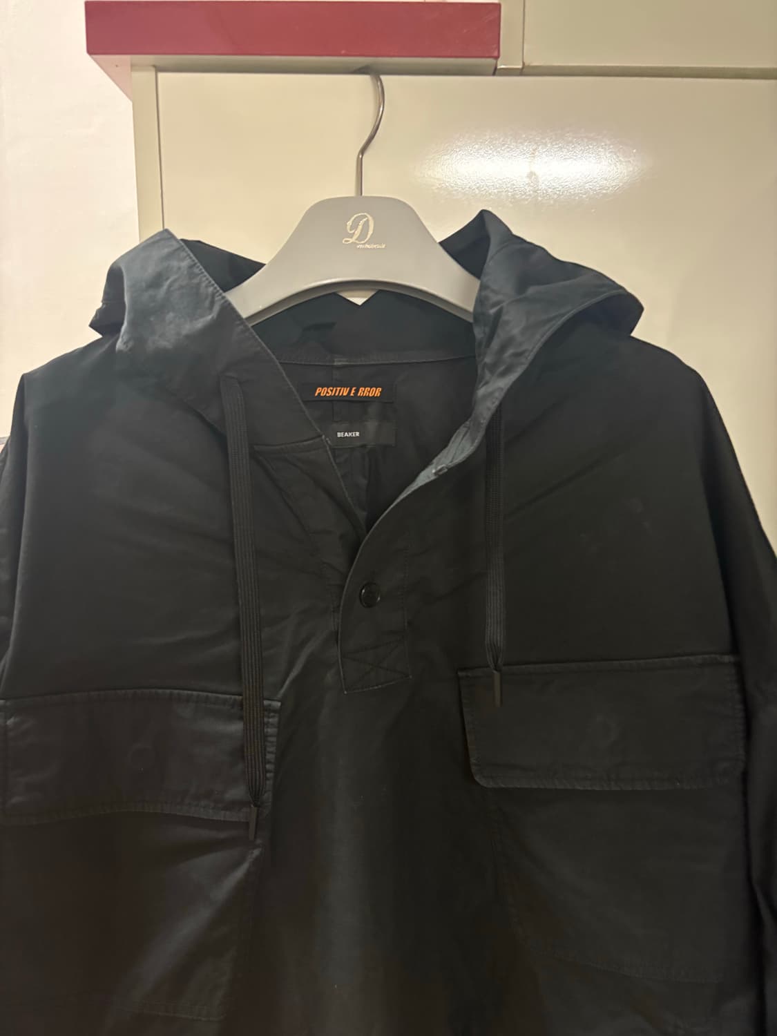 비이커 포지티브에러 블랙 후드 아노락 자켓 상품이미지2
