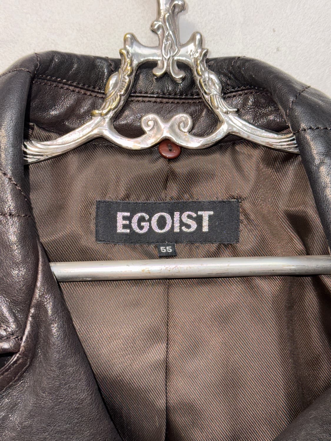 EGOIST dark brown lamb skin rider jacket 상품이미지4