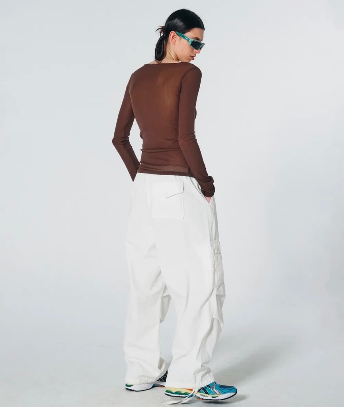 스컬프터 Wide Paratrooper Cargo Pants White 상품이미지4