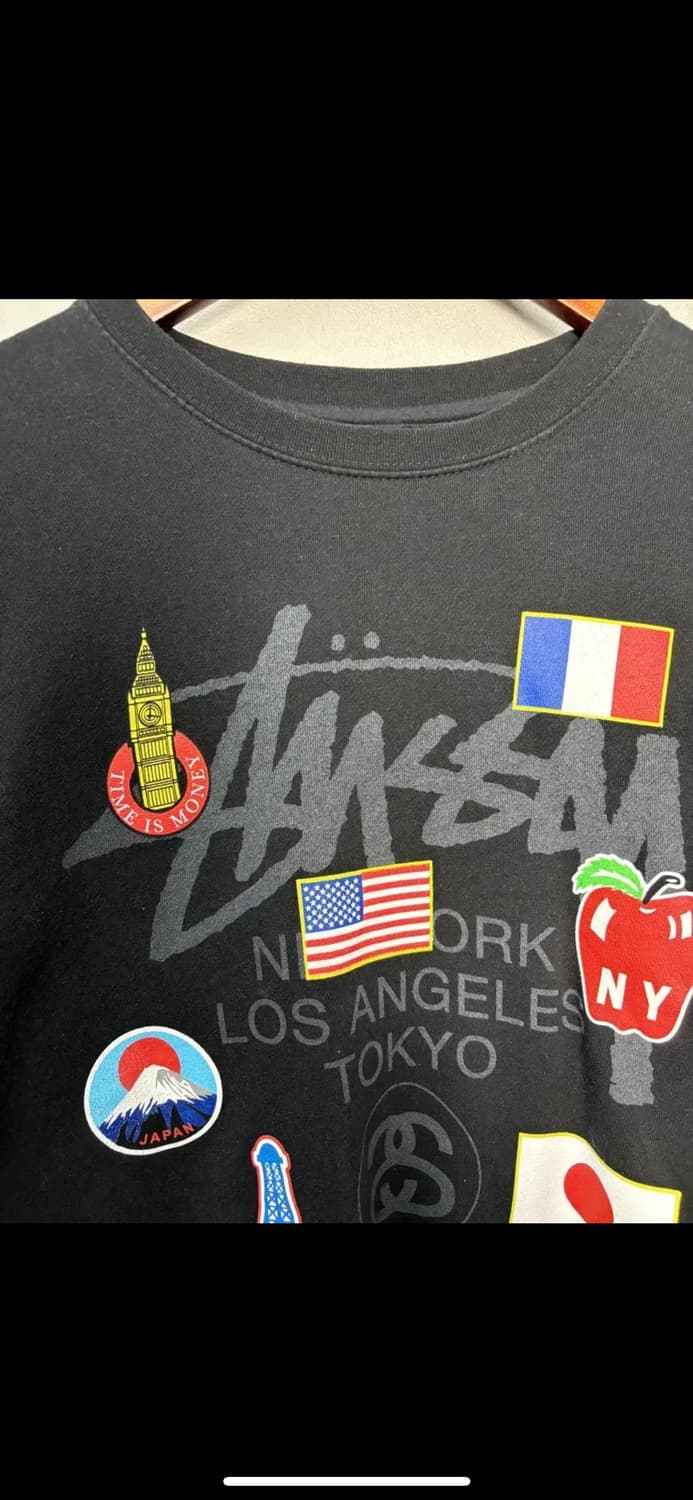 스투시 월드투어 블랙 스웻 셔츠 맨투맨 H2417 상품이미지3
