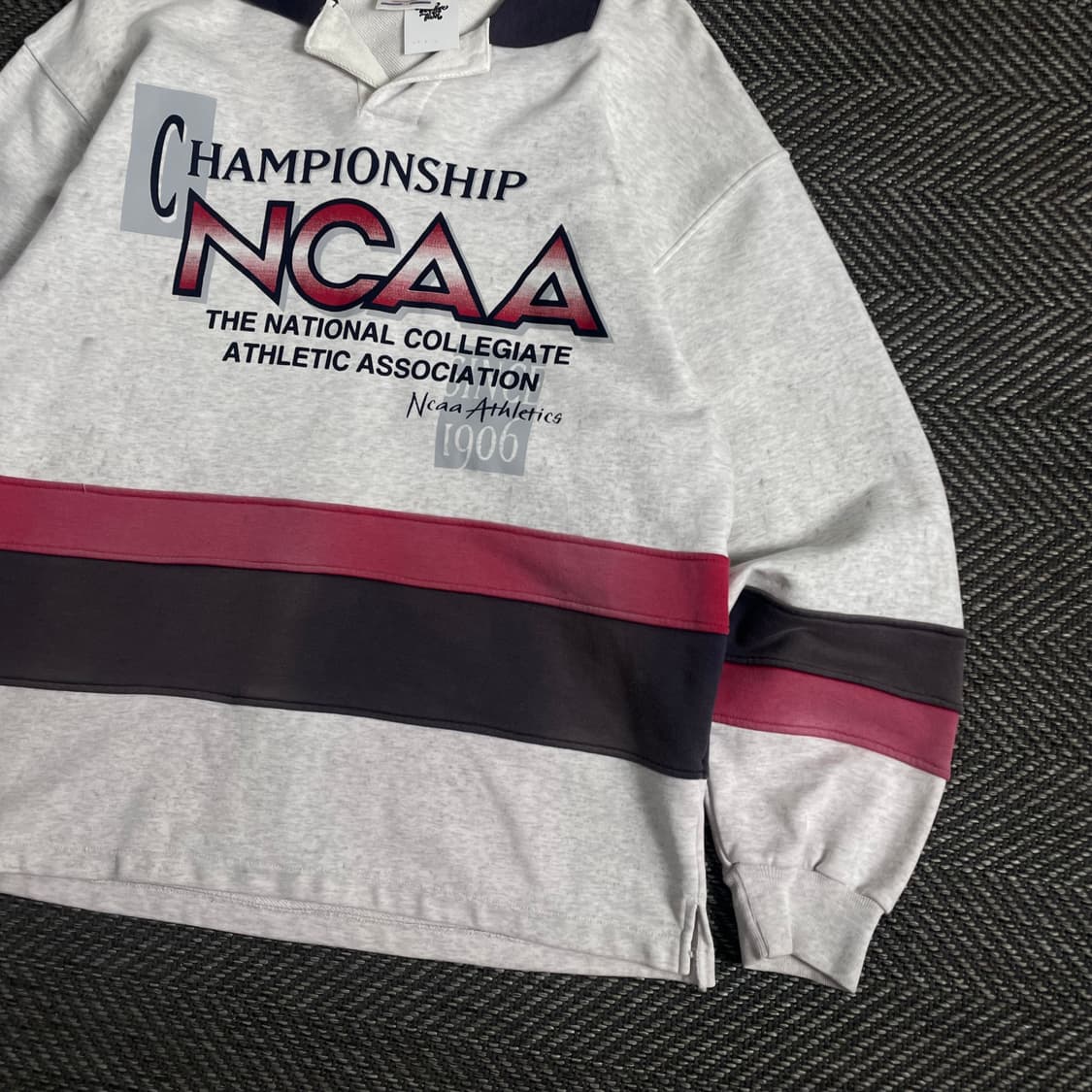 데상트 NCAA 올드스쿨 빈티지 컬리지 럭비 스웻 셔츠 o 3429 상품이미지2