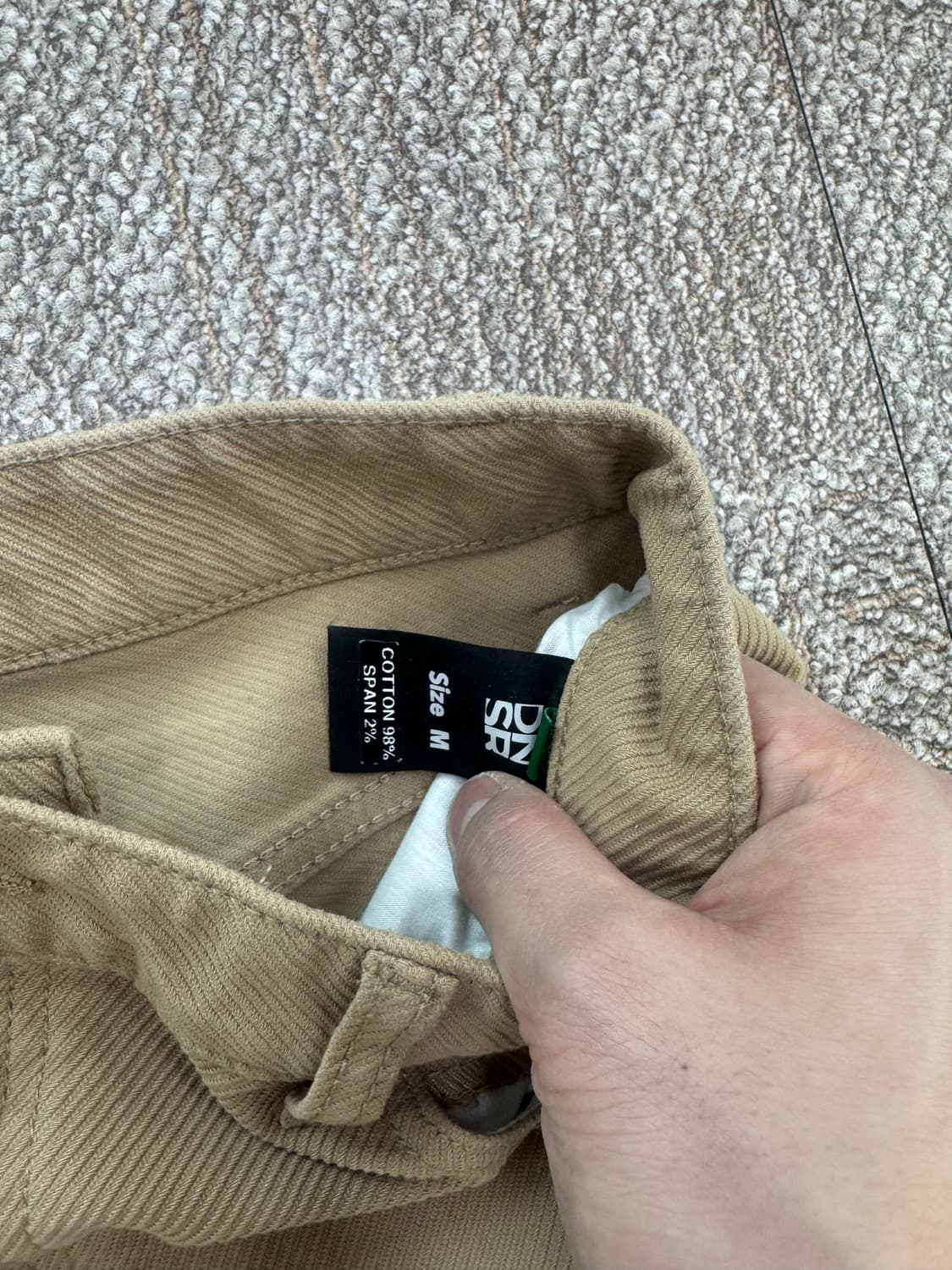 DNSR 트윌 커브드 치노 팬츠 베이지 상품이미지3