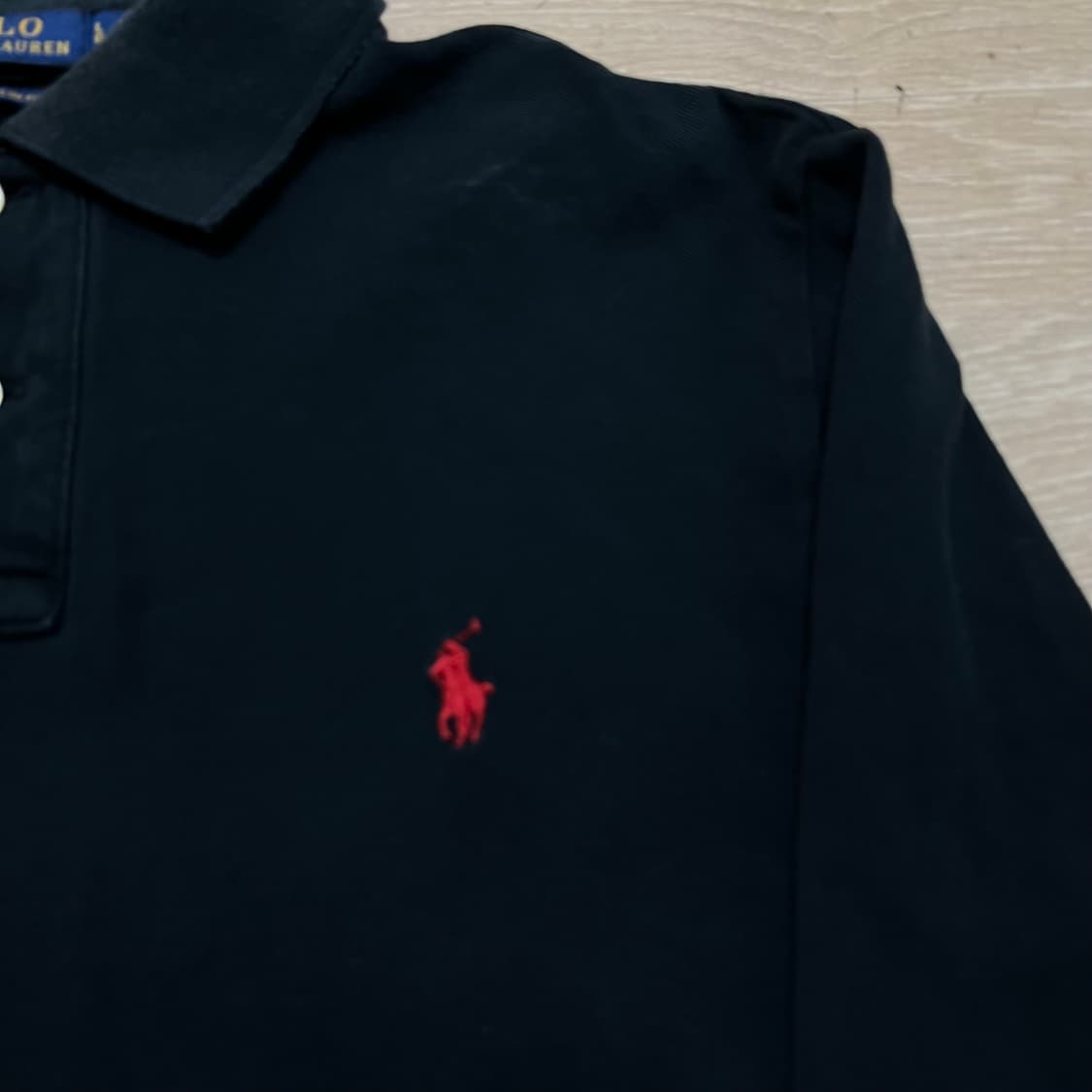 폴로 랄프로렌 커스텀 슬림핏 스몰포니 긴팔 카라티 [블랙] L/100 상품이미지4