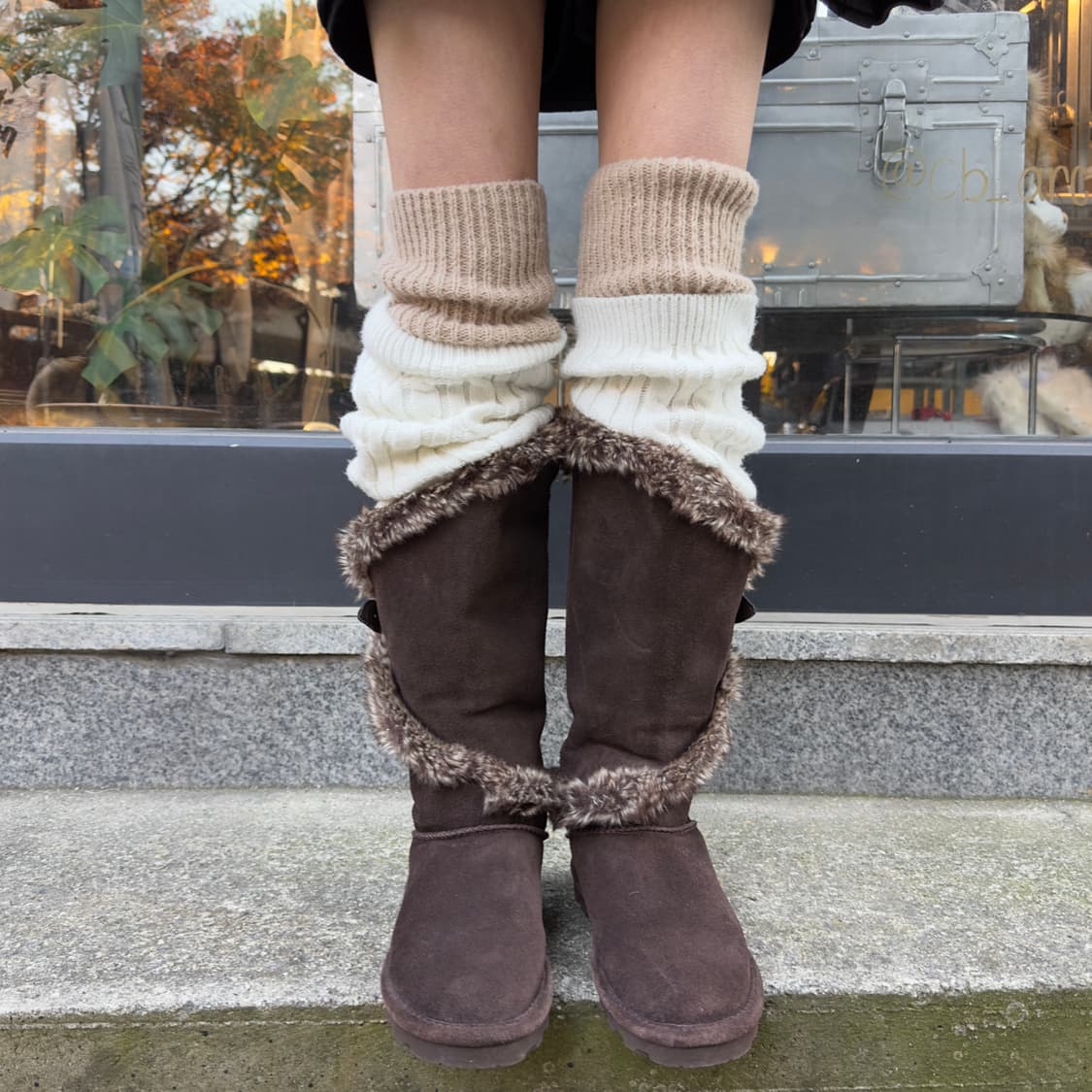 00s BEARPAW 스웨이드 핀터레스트 퍼 트림 어그 부츠 상품이미지8