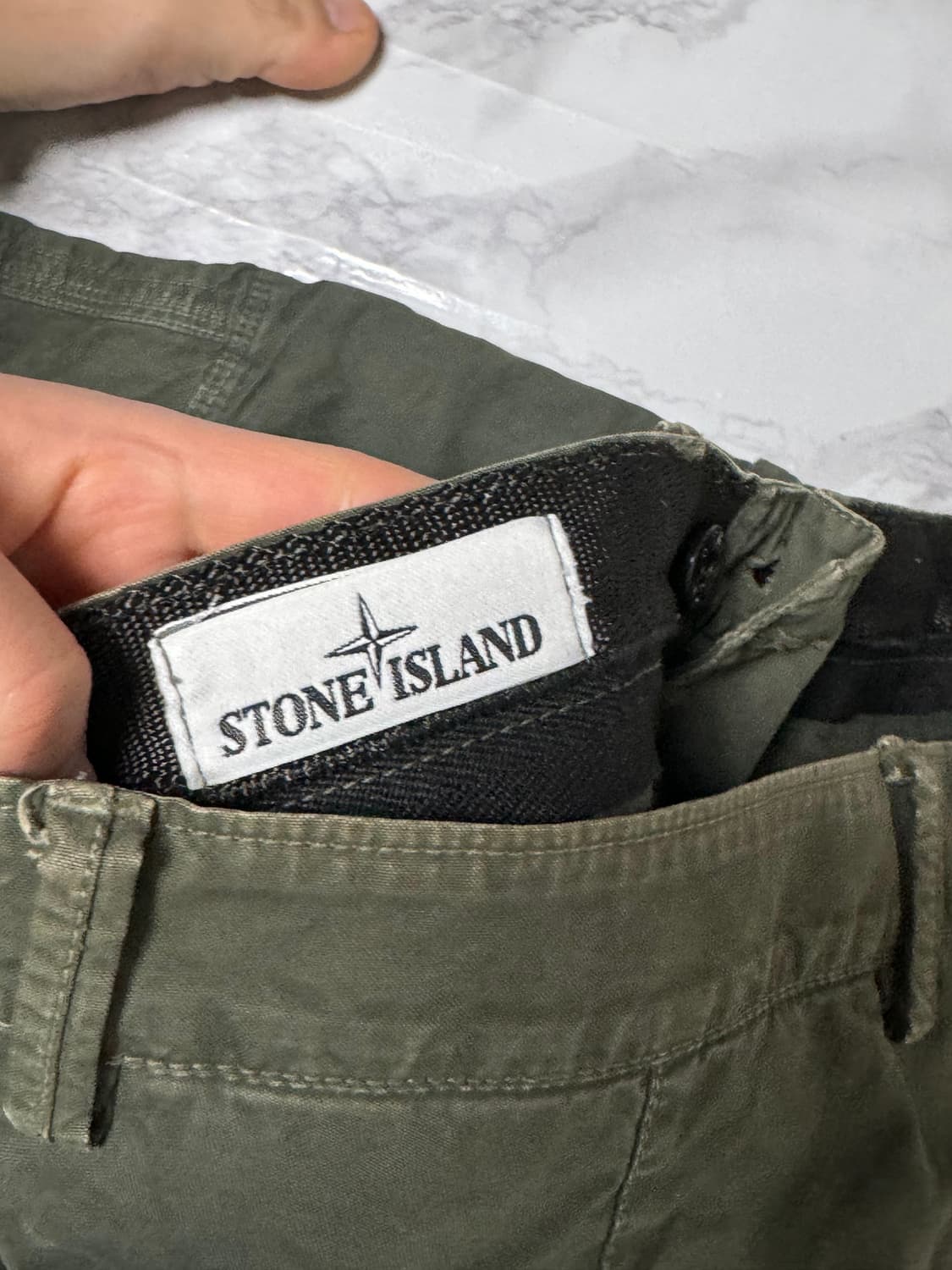 스톤아일랜드 카고 카키 바지 상품이미지5