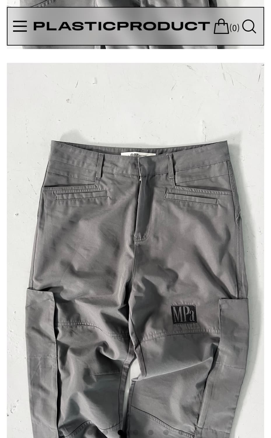 M플라스틱프로덕트 MULTI PANEL CARGO PANTS (GREY) 상품이미지4