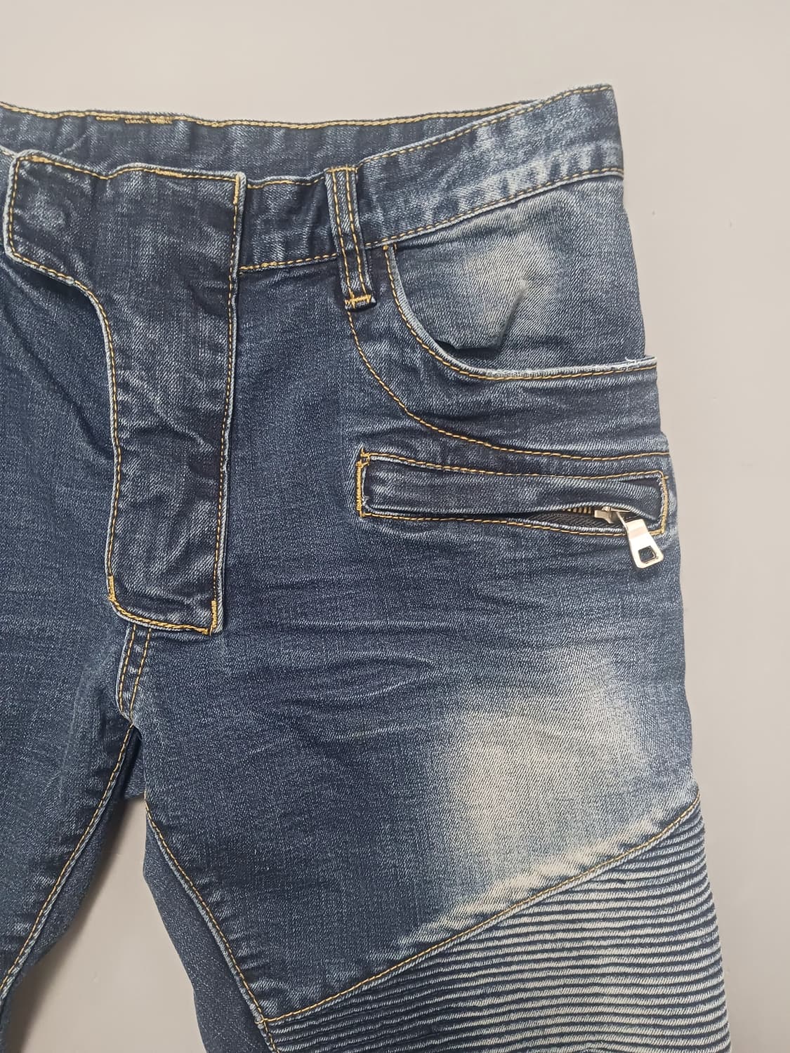 [30] 발망 디스 래더패치 바이커진 청바지 상품이미지4