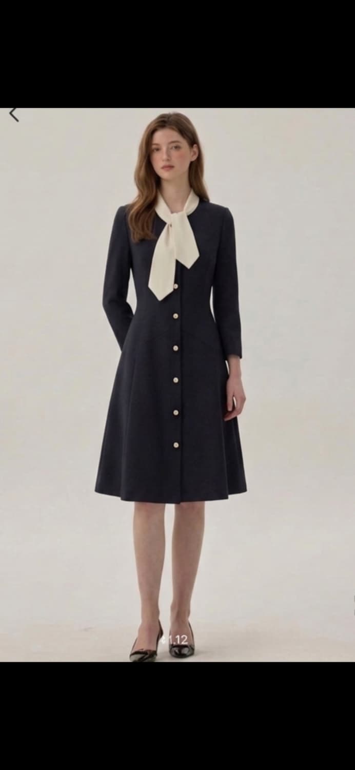 미샤 스카프탈부착 원피스 44사이즈 상품이미지1