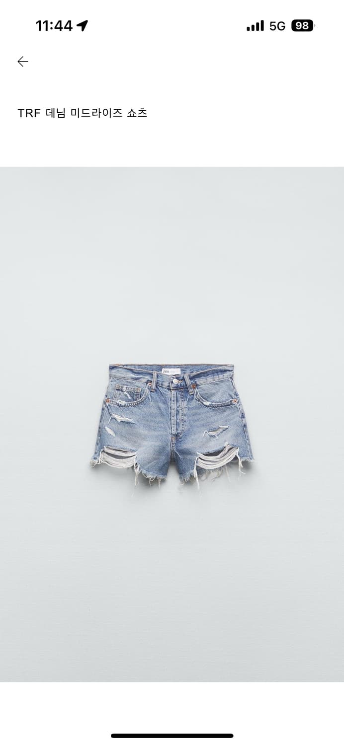 Zara 자라 데님 미드라이즈 쇼츠 36 상품이미지1