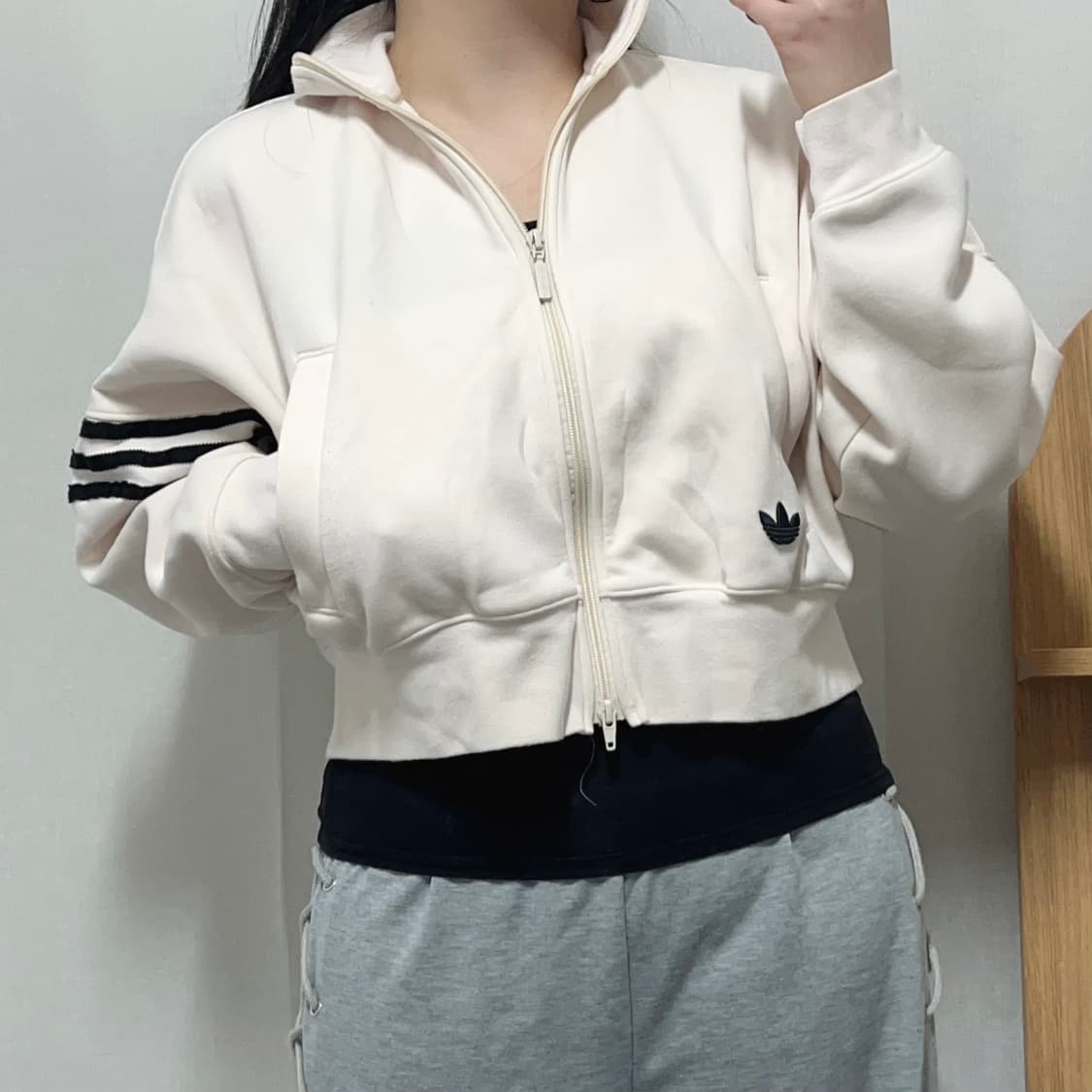 [정품] 아디다스 핑크베이지 트랙탑 투웨이 집업 [ M ] 상품이미지2