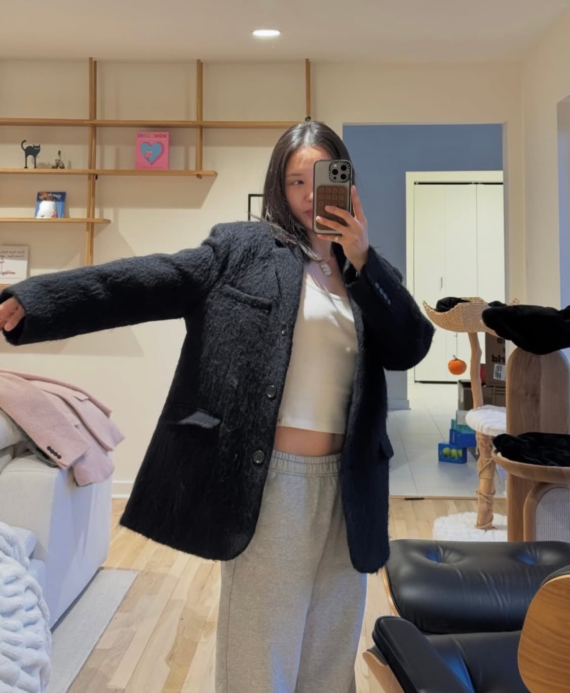 아수라 모헤어 자켓 블랙 상품이미지3