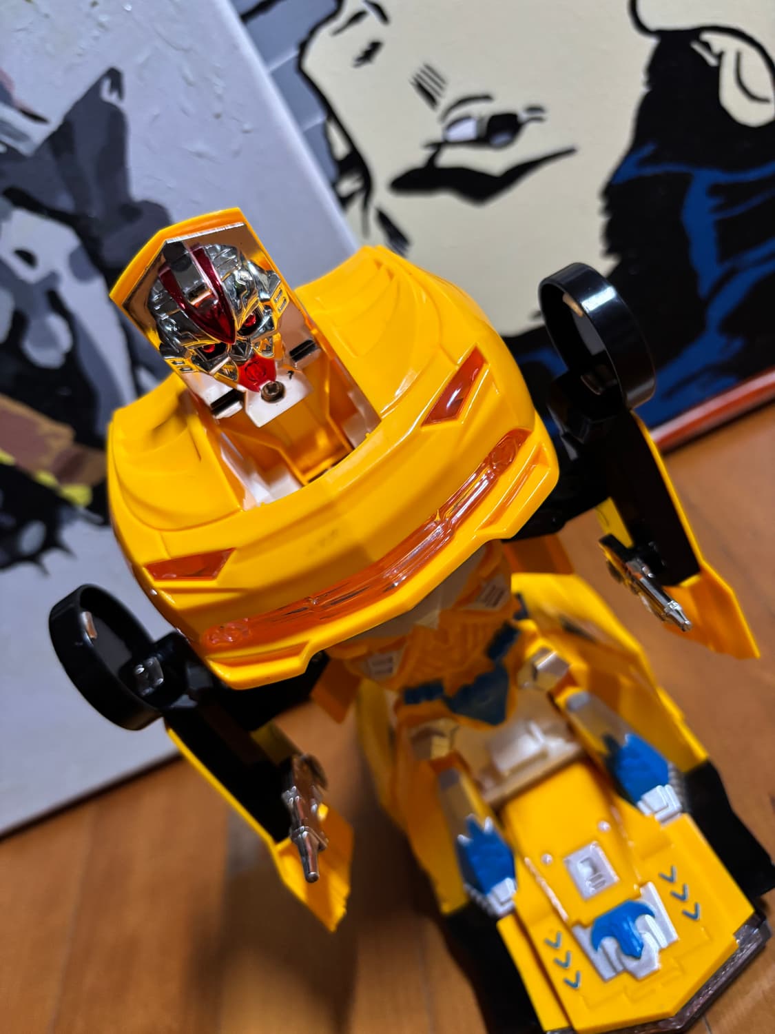 옐로우) 움직이는 로봇 자동차 인테리어 소품 장난감 상품이미지8