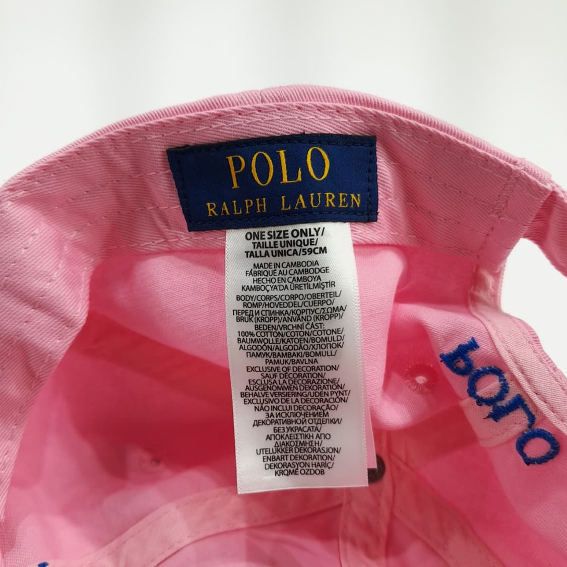 폴로 랄프로렌 핑크 로얄블루 자수 볼캡 모자 상품이미지8