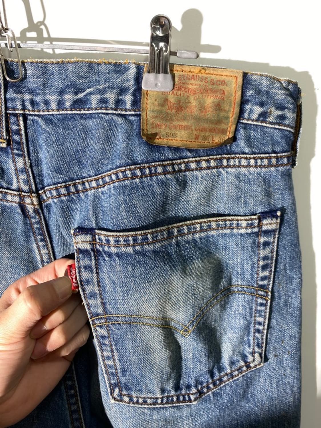 리바이스 503 워싱 데님 팬츠 상품이미지3