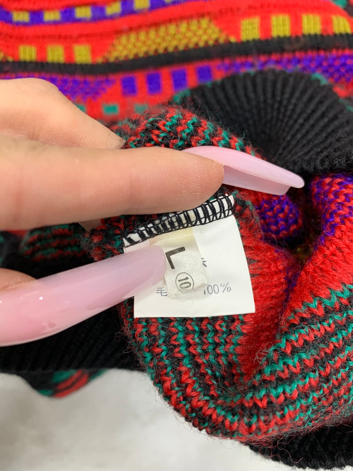 Aderos 레드 패턴 니트 #452 상품이미지5