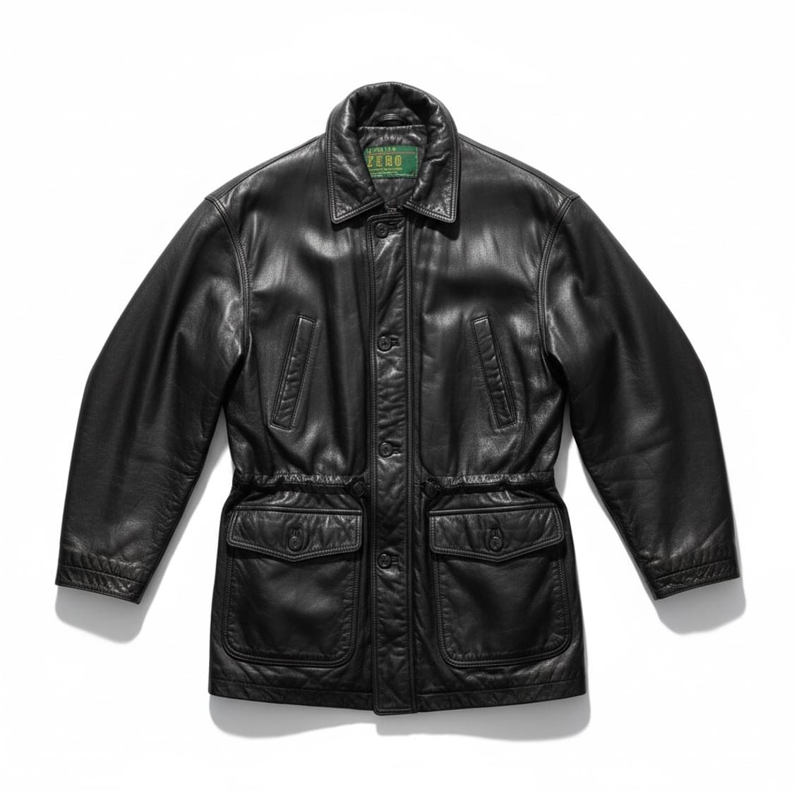 아뜰리에 제로 리얼레더 사파리 자켓 블랙 L 상품이미지1