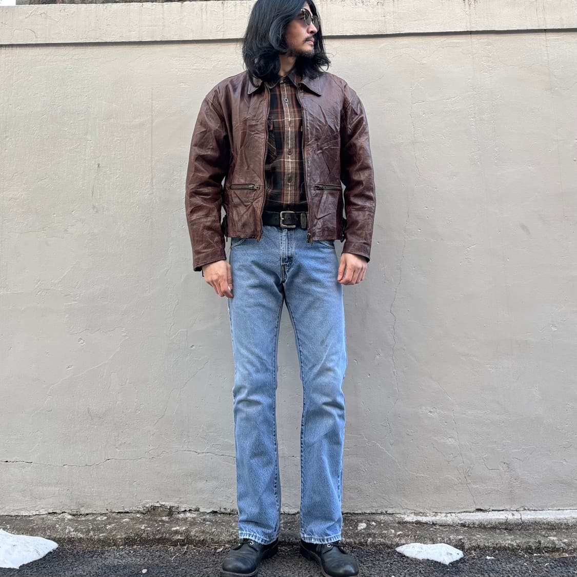 이태리 빈티지 레더 자켓 상품이미지10