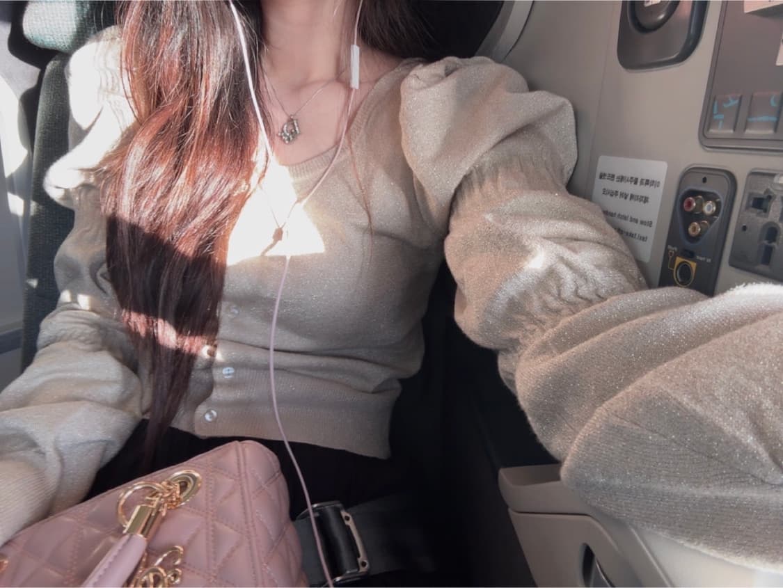빈티지 글리터 퍼프 블라우스 상품이미지1