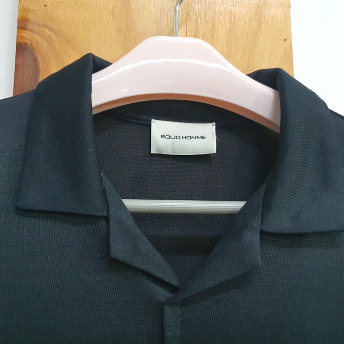 솔리드옴므 블랙 셔츠형 반팔티(100) 상품이미지7