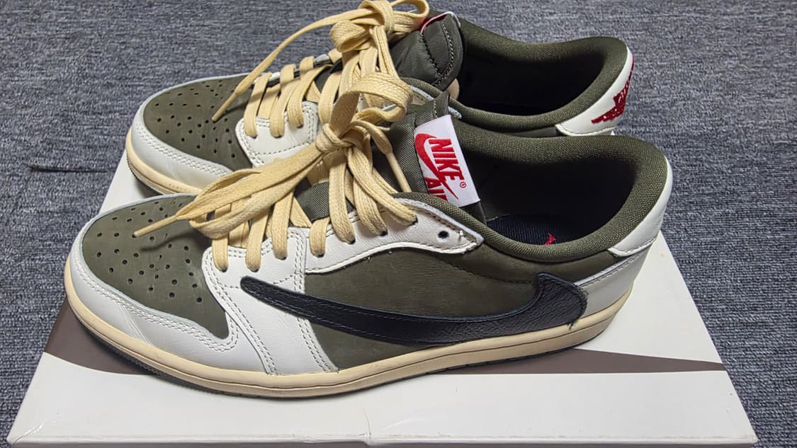 조던1 x 트레비스 스캇 리버스 올리브 (260) 상품이미지5