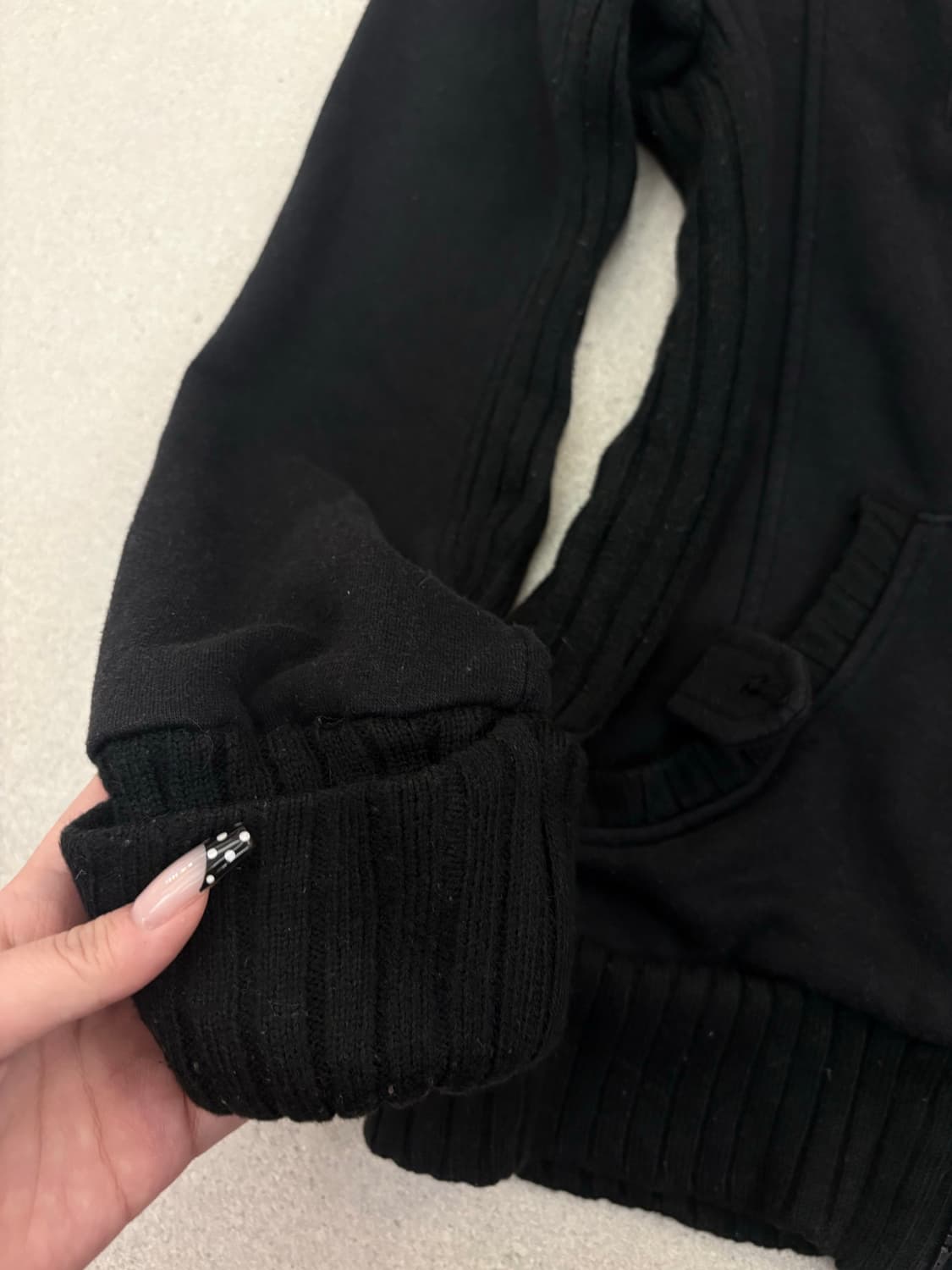 블랙 y2k 포켓 집업 상품이미지3