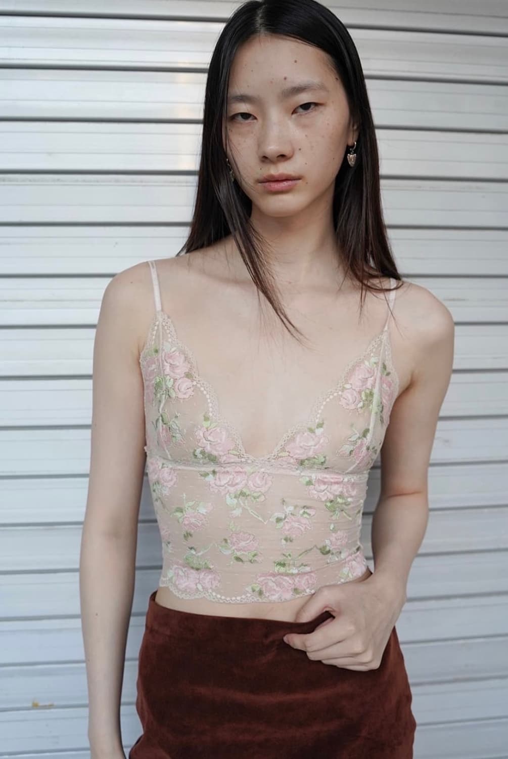 누아누 rose camisole apricot 상품이미지1