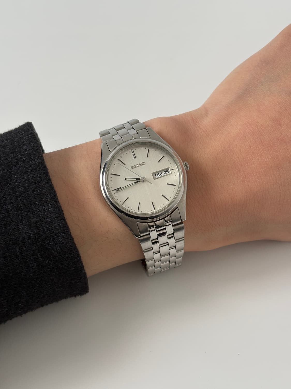 세이코 1990년대 실버 쿼츠 남성 상품이미지8