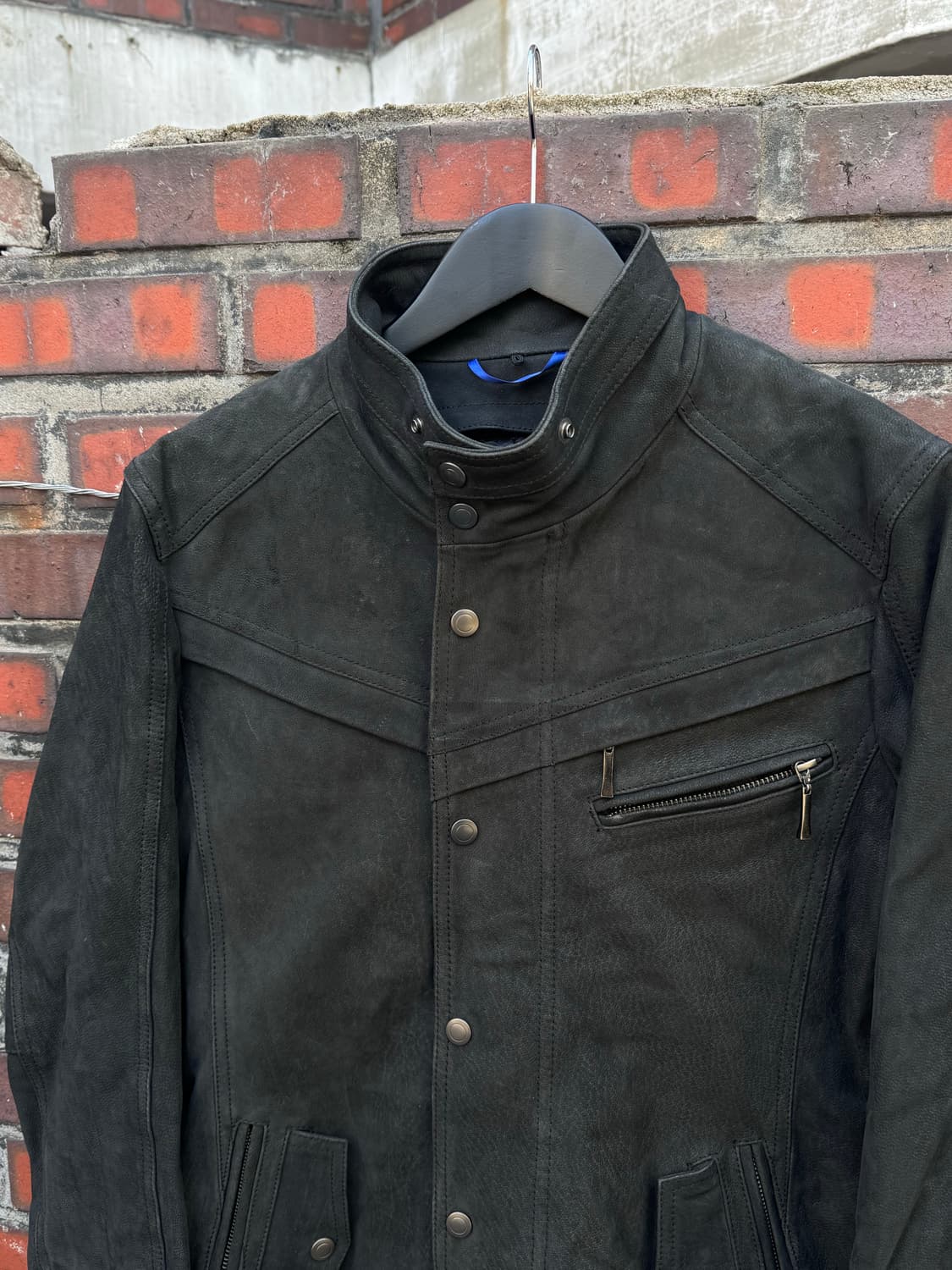 Michel Klein 스웨이드 가죽 라이더자켓 상품이미지2