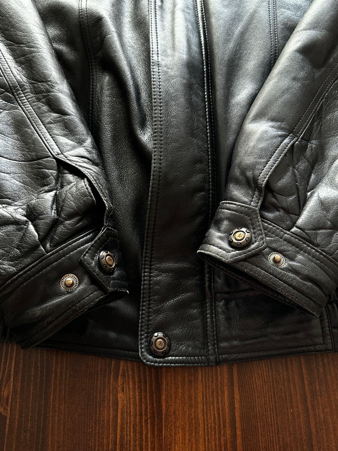 INISSI 빈티지 레더 블루종 자켓 상품이미지6