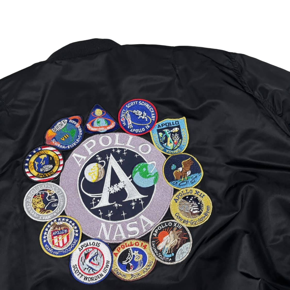 알파 인더스트리 블랙컬러 리버시블 멀티 패치 MA-1 봄버 상품이미지4