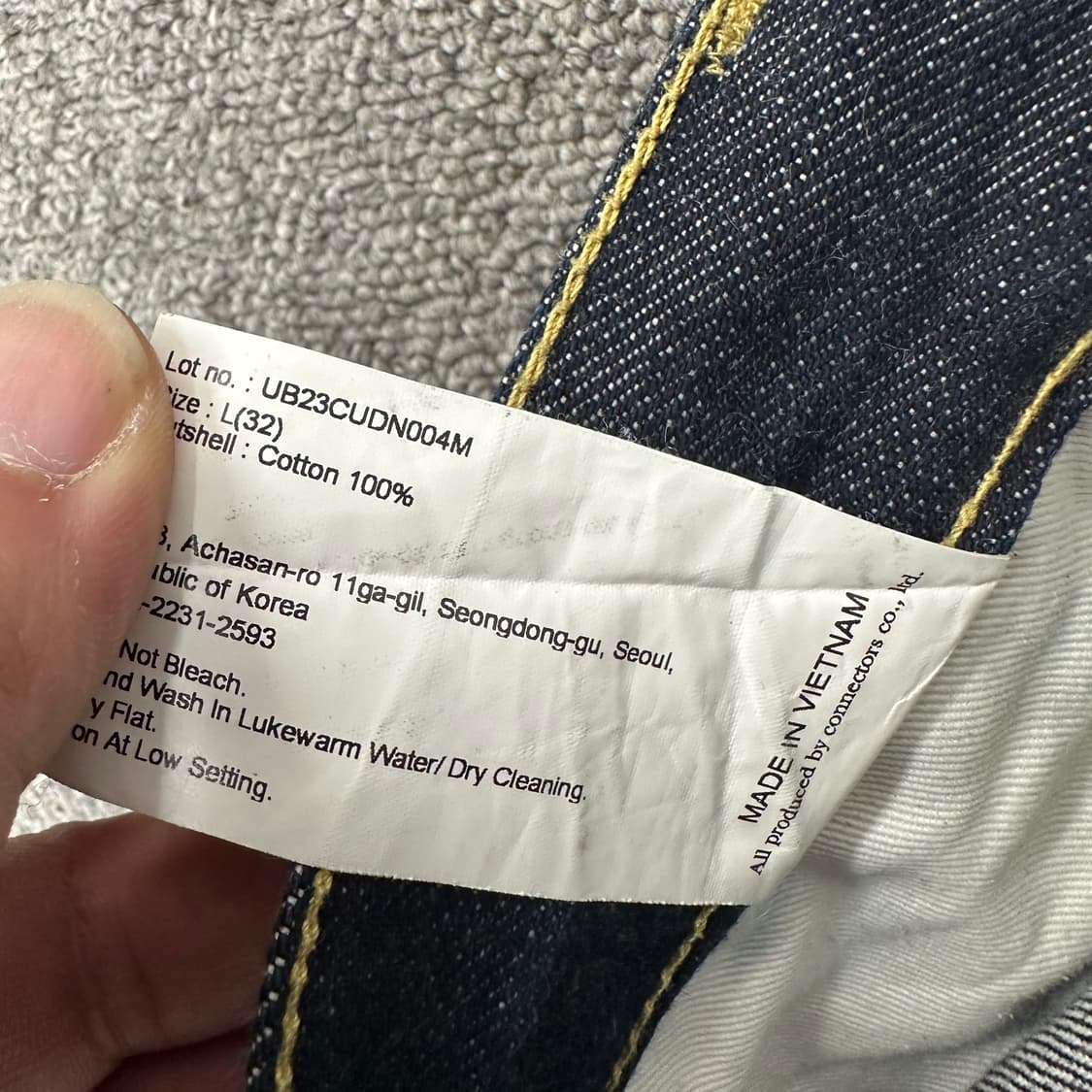 유니폼브릿지 셀비지 데님 상품이미지5