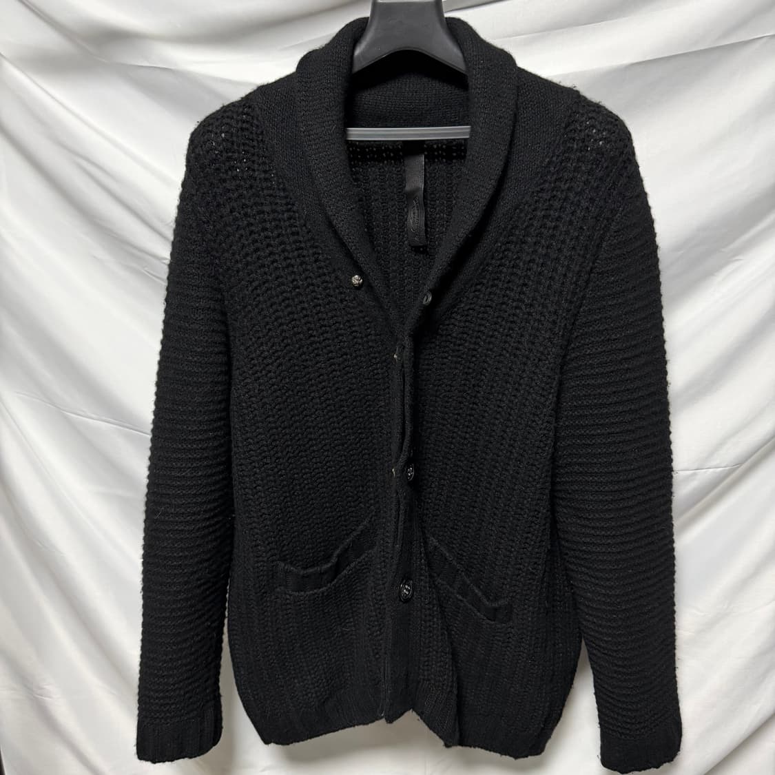 [S+급/M] 크롬하츠 캐시미어 숄카라 가디건 백화점탭 상품이미지1