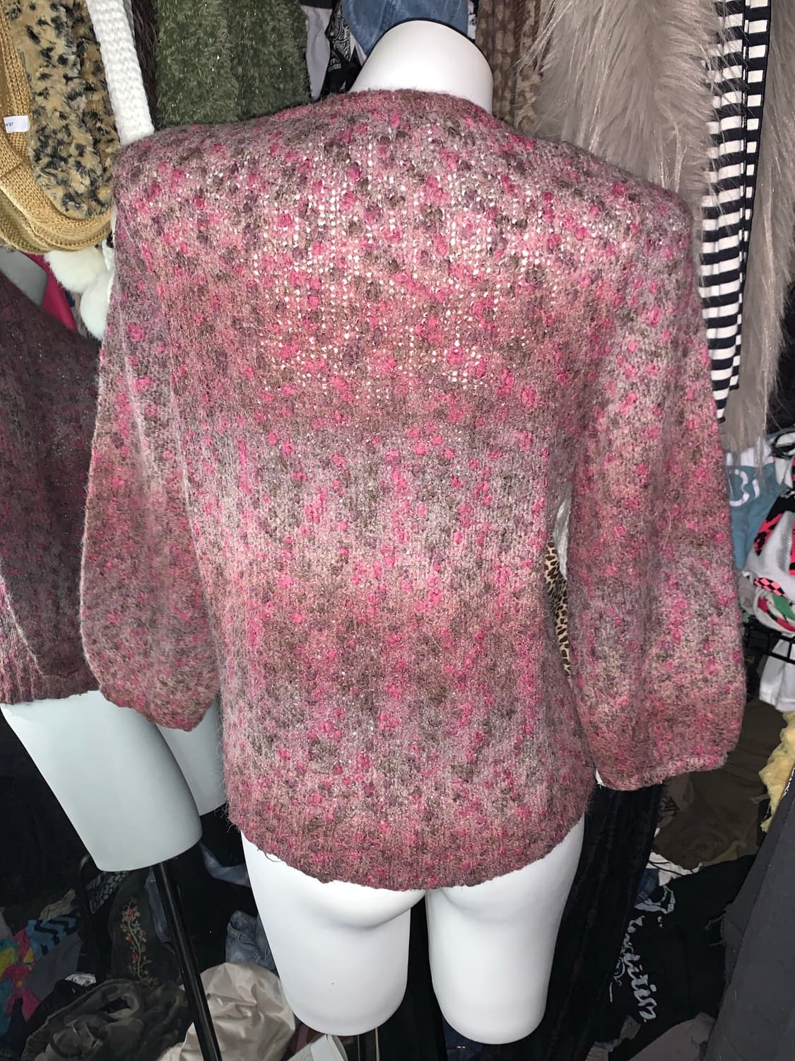 모리 핑크브라운 y2k 니트 상품이미지3