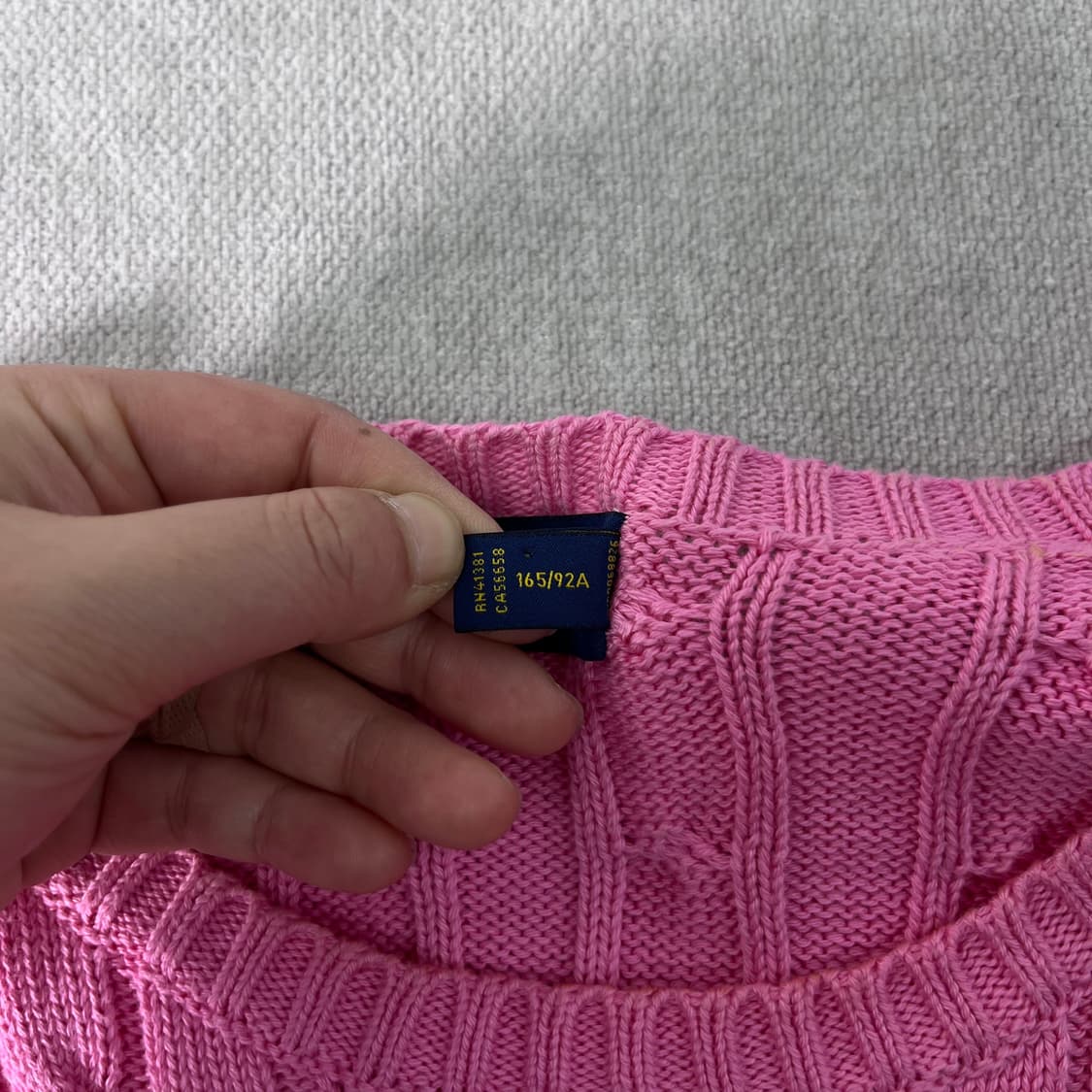 95 폴로랄프로렌 핑크 꽈배기 니트  상품이미지4