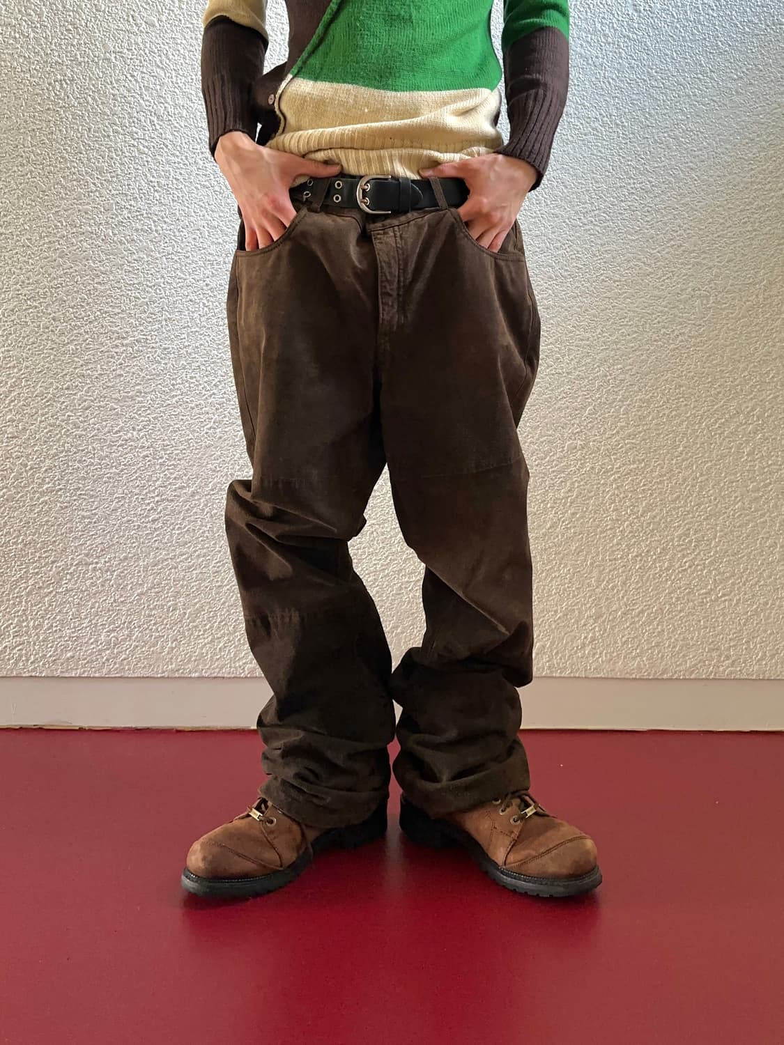 Lee Jeans 레더 플레어 팬츠 상품이미지3